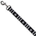thumbnail image 2 of Buckle-Down Pet Leash, Dog Leash, Star and Three Stripes Black Gray, 4 Feet Long 1.0 Inch Wide, 2 of 6