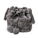 thumbnail image 1 of Light Grey Handbag Fashion Fluffy Shoulder Bag Pompon Bucket Bag Creative Crossbody Drawstring Bag for Girls Lady Woman, 1 of 2