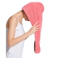 thumbnail image 3 of HOPESHINE Toalla suave para el cabello de ducha para mujer, gorro de secado con turbante para el cabello, gran regalo para mujeres (paquete de 3 rosas rojas), 3 of 5