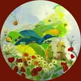 thumbnail image 2 of Naudin, Genevieve 12x12 White Modern Wood Framed Museum Art Print Titled - Que la campagne est ronde !, 2 of 4