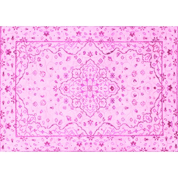 Ahgly Company Indoor Rectangle Persian Pink Traditional Area Rugs, 5' x 7'