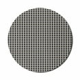 thumbnail image 1 of Abstract Geometry Mouse Pad for Computers, Repeating Circles Motifs Bicolored Composition Pattern, Round Non-Slip Thick Rubber Modern Gaming Mousepad, 8" Round, Charcoal Grey Champagne, by Ambesonne, 1 of 2