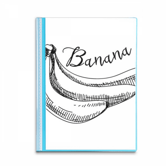 Banana Fruit Line Drawing Illustration Book Sheet Protectors Portfolio Binder Folder