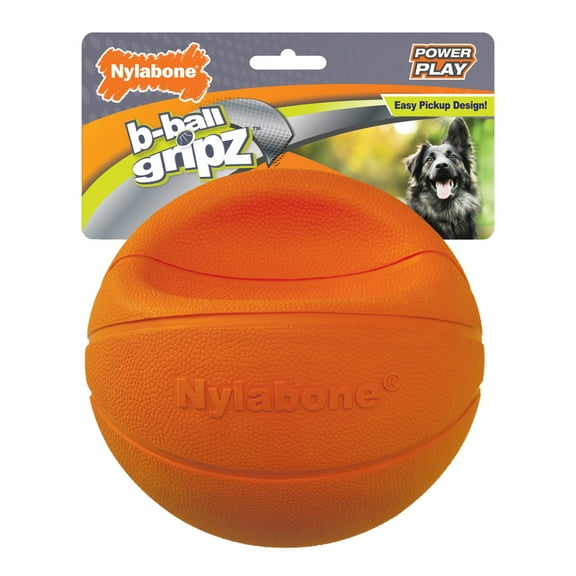 Nylabone Power Play B-Ball Gripz Basketball Dog Toy Large/Giant - Up to 50 lbs. 6.5 Inch (1 Count)