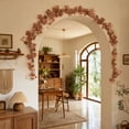 thumbnail image 6 of Artificial Fall Leaves 69 Inch Fall Leaves Garland Fall Garland Outdoor Pink Boho Decor for Home Porch Wall Wedding Aisle, 1 Pack, 6 of 6
