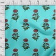 thumbnail image 2 of oneOone Polyester Lycra Aqua Blue Fabric Floral Block Craft Projects Decor Fabric Printed By The Yard 56 Inch Wide, 2 of 4