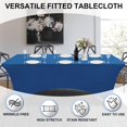 thumbnail image 4 of Housse de Table Ajustée en Spandex, Nappe Rectangulaire Lavable Extensible pour Banquet (Bleu, 6 Pieds), 4 of 5