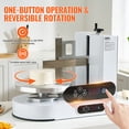thumbnail image 3 of VEVOR Cake Decorating Machine, Cake Cream Spreading Coating Smearing Machine, Low Noise Cake Frosting Machine, Turntable with Adjustable Scraper, for 6" to 14" Cake, 25-320RPM Rotating Speed, White, 3 of 9