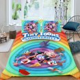 thumbnail image 2 of Tiny Toons Looniversity Conjunto de sábanas temático, trío de piezas, cómodo y amigable con la piel, diseño único, regalo de decoración para el hogar para familiares, amigos y fans,140cm *210cm, 2 of 6