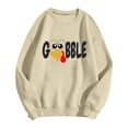 thumbnail image 4 of Mens Fall Sweatshirts Thanksgiving Printed Solid Color Crew Neck Mens Clothing,Khaki,XL, 4 of 4
