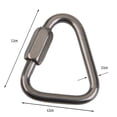 thumbnail image 3 of 2 Pieces / Set 12KN Triangle Shape Quick Link, Stainless Steel Screw Lock, 3 of 8