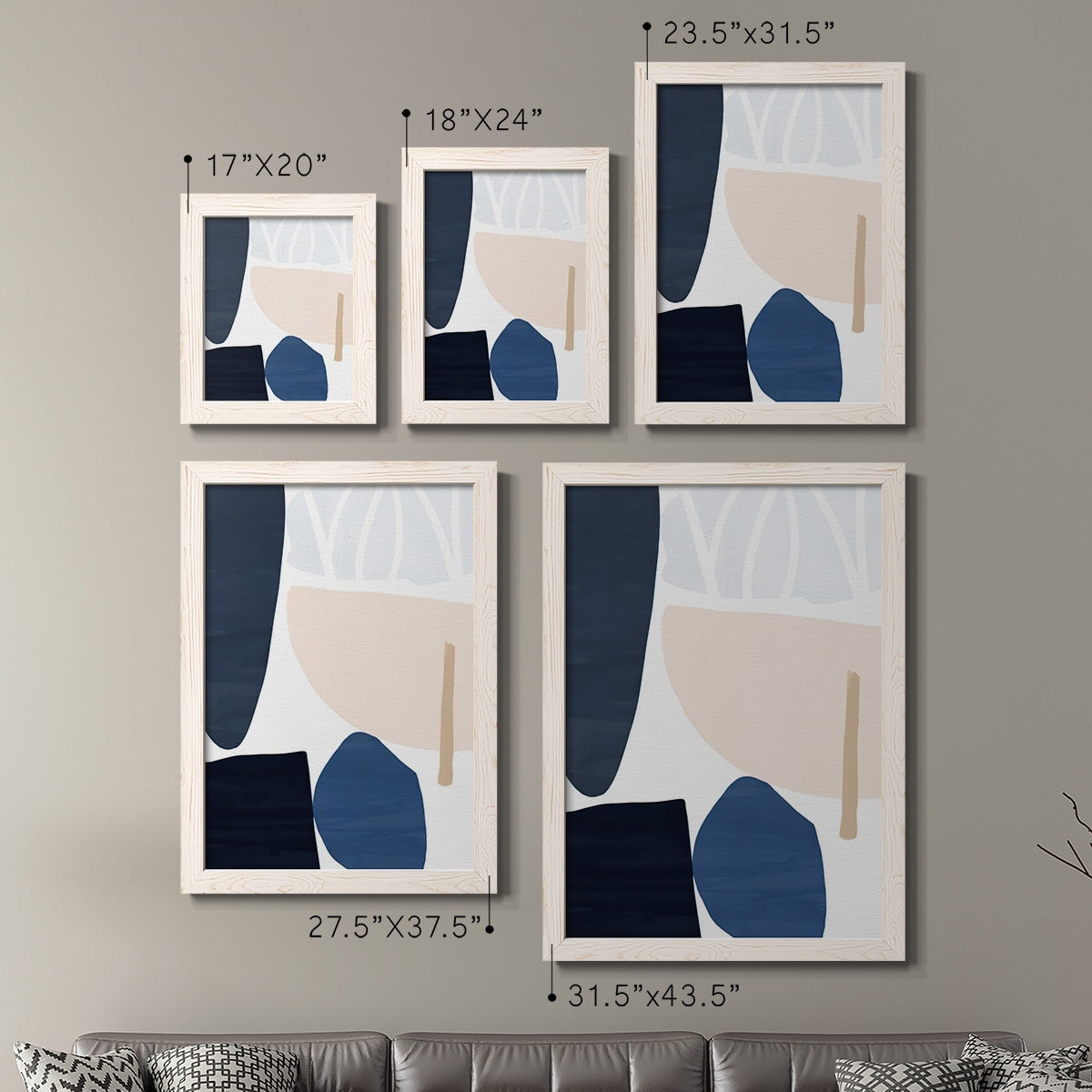 Denim and Sand I - Premium Framed Canvas - Ready to Hang
