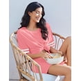 thumbnail image 4 of EKOUAER Lounge Sets for Women 2 Piece Short Sleeve Tops and Shorts Summer Set Soft Comfy Pjs Sleepwear Tracksuit, 4 of 6