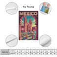 thumbnail image 2 of Morelia Retro City Travel Poster with Cathedral, Parades And Colorful Night Life Canvas Poster, 2 of 8