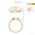thumbnail image 4 of ANGARA Natural Diamond Virgo Signet Ring in 14K Rose Gold for Women (Size-1.3mm| Color-H| Clarity-SI2) | April Birthstone, Birthday, Anniversary, Jewelry Gift for Women | Natural Diamond Ring, 4 of 8