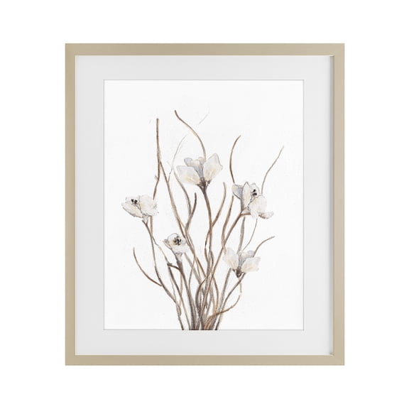 Stupell Industries Rustic Lodge Curly Floral Branches Birch Framed Print Under Glass, 13 x 16, by Lanie Loreth