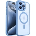 thumbnail image 3 of Funda Magnética Mate para Teléfono para iPhone 15 Pro Max, Cubierta a Prueba de Golpes Compatible con MagSafe - Azul Claro, 3 of 4