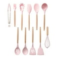 thumbnail image 2 of Dosaele Silicone Kitchenware Cooking Utensils Set Non-stick Cookware Spatula Shovel Egg Beaters Wooden Handle, 2 of 2