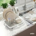 thumbnail image 2 of Umbra Sinkin Dish Drying Rack – Dish Drainer Kitchen Sink Caddy with Removable Cutlery Holder, Fits In Sink or on Countertop, White, 2 of 8