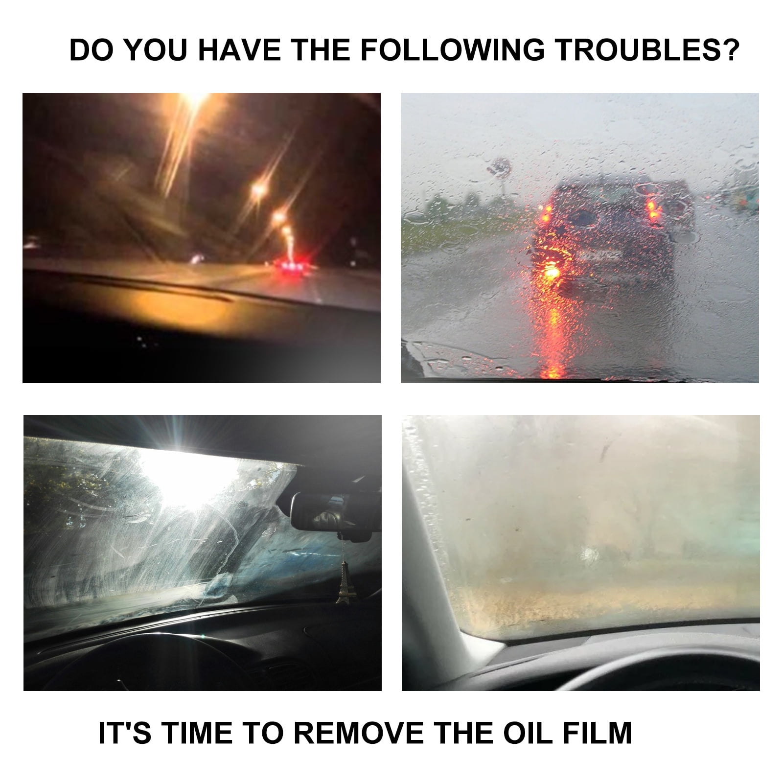 Windshield has a hazy film over it. Cleaning doesn't help and I