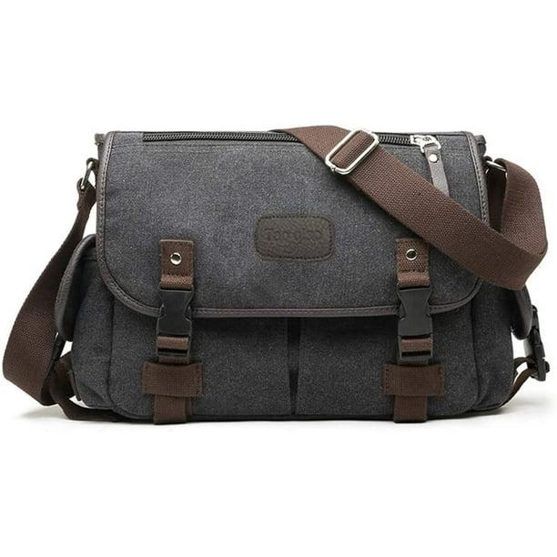Vintage Canvas Messenger Bag Large Book Laptop Shoulder School Bag