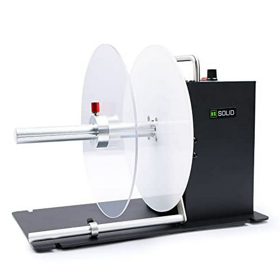 U.S. Solid Automatic Label Rewinder Rewinding Machine, 5.91" Max. Label Width, 1"/1.5"/3" Core Diameter