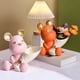 thumbnail image 5 of Estatuil de sujeción de oso soporte de arreglo secas sa de estar armario de TV de estar adornos de jarrón Rosado Sunnimix Florero con figura de oso, 5 of 8