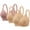 Pinks, variant on Cupless Bra Trendy 3pcs Woman's Printing Push up Bras Plus Size Daily Bra Underwear No Underwire Bralette Bra Style F-598 Khaki 3XL