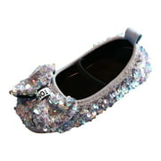 Bail Princess Shoes,Kids Girls Mary Jane Wedding Party Shoes Glitter Bridesmaids Flats Princess Dress Shoes Party Shoes