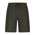 thumbnail image 4 of pstuiky Pantalones cortos para hombre, Pantalones cortos de trabajo rectos y holgados con múltiples bolsillos de moda de verano para hombre Pantalones cortos cargo, 4 of 6