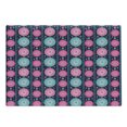 thumbnail image 1 of Xmas Cutting Board, Celebration Pattern Vertical Borders Spring Floral Circles, Decorative Tempered Glass Cutting and Serving Board, Large Size, Dark Blue Teal Pink, by Ambesonne, 1 of 1