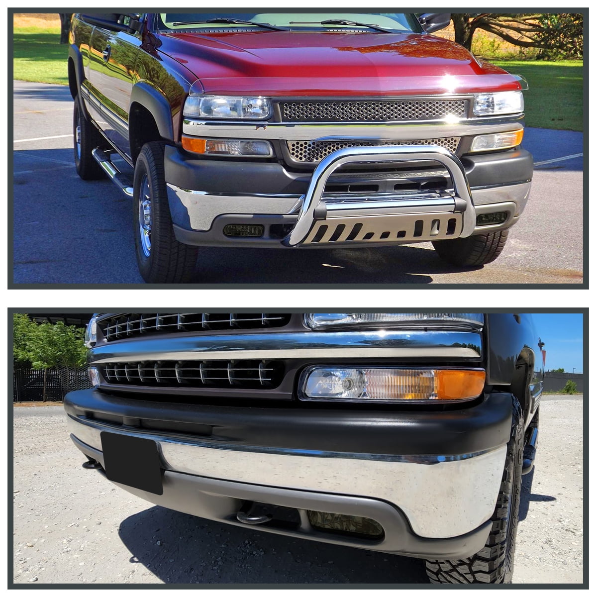 Spec-D Tuning Smoke Driving Fog Lights + Bulbs Compatible with 1999-2002 Chevy Silverado 2000-2006 Tahoe Suburban Left + Right Pair Assembly