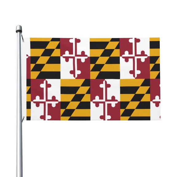 Maryland-Flag Pattern Flag Flag 3x5ft Double-Sided Printing Indoor/Outdoor Decorative Banner National Flag