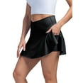 thumbnail image 3 of BadPiggies Women's Athletic Tennis Golf Skirts with Pocket Mid-Waisted Shorts Badminton Running Sport Skorts, 3 of 8