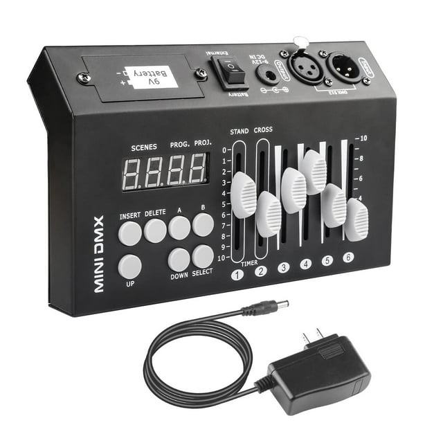 DMX driver de luz, mini driver de Dj, decodificador de iluminación Dmx512, driver DMX portátil de 54
