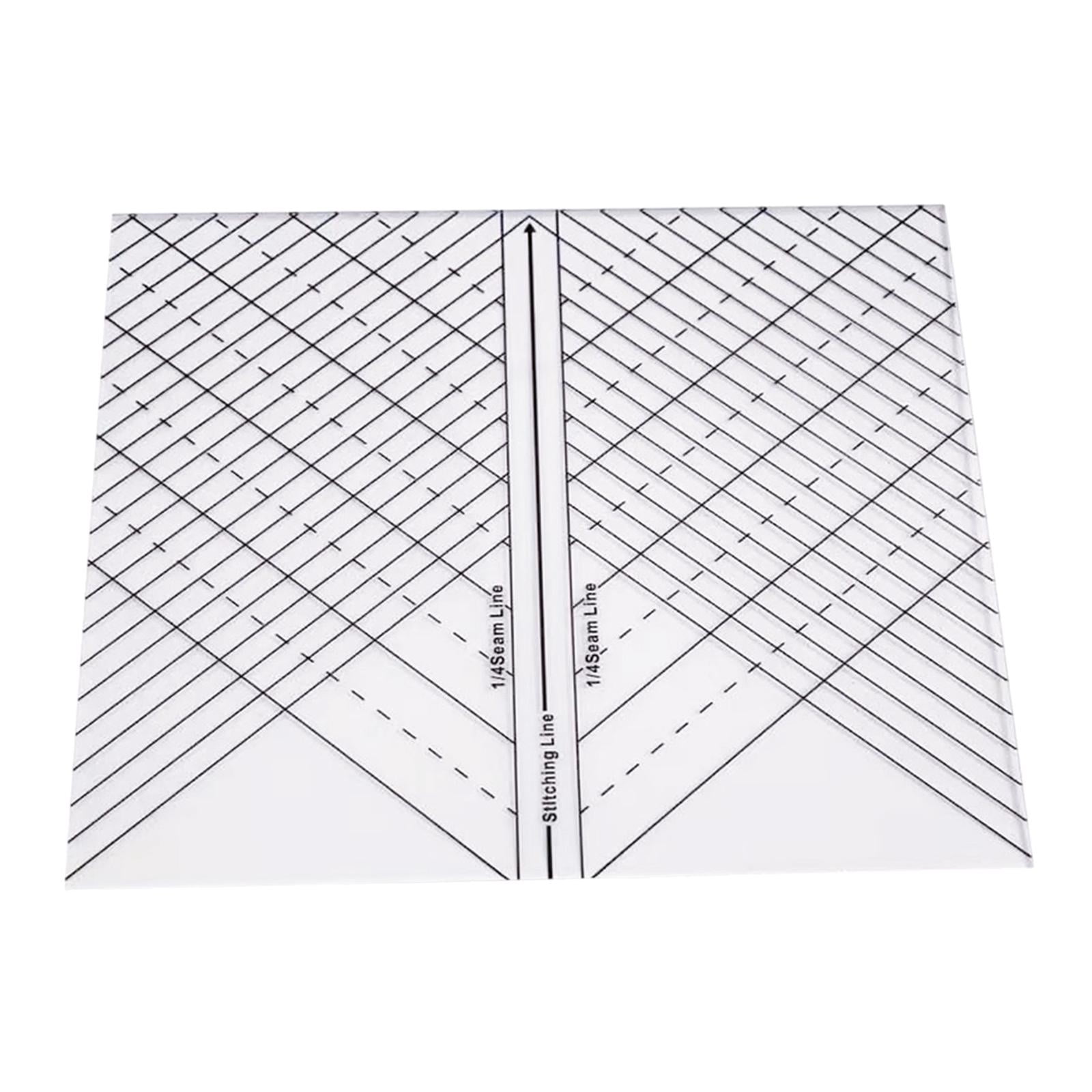 FVDPWYE Acrylic Arc Quilting Straight Ruler Sewing Machine Ruler Quilting Grip Template Rulers for Quilting Crafting 1/4 Inch Seams