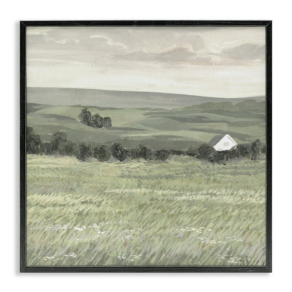 Stupell Industries Scenic Country Charm Landscape & Nature Painting Black Framed Art Print Wall Art, 12 x 12