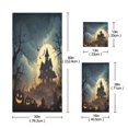 thumbnail image 3 of 3 Piece Bath Towels Set Bath Towel, Hand Towel and Face Towel for Bathroom, Gym, Hotel Spooky Haunted House, 3 of 8