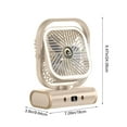 thumbnail image 3 of Blueek Wall Mounted USB Rechargeable Fan with Digital Display, 5 Speeds & Quiet Operation - Ideal for Home & ice Use,Beige, 3 of 6
