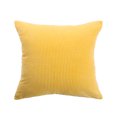 thumbnail image 1 of Funda de Almohada uxcell para sofá Diseño de Banda de Terciopelo Amarillo 26 x26, 1 of 9