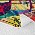 thumbnail image 5 of Erosebridal Graffiti Music Note Quilt King for Boys Girls, Paint Splatter Print King Coverlet Set, 3pcs, 5 of 7
