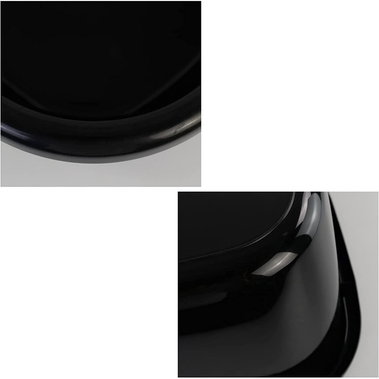 Kekow 4-Pack Small Wash Basin Pan, 8 Quart Black Dish Pan