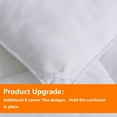 thumbnail image 4 of White Full Size Comforter Set - 7 Pieces, Bed in a Bag Bedding Sets with All Season Soft Quilted Warm Fluffy Reversible Comforter,Flat Sheet,Fitted Sheet,2 Pillow Shams,2 Pillowcases, 4 of 11