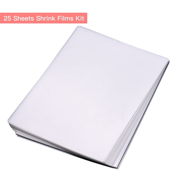 Heat Shrink Sheet,Printable Films Kit Printed Printer Diy 8.3 * 11.4 Can Be Printed Paper Can Be Film Paper Can Be Printed Printer Art Film Paper Diy 8.3 * 25 Printable Films Kit Art Film Wyan
