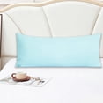 thumbnail image 4 of BinKFF Zippered Pillowcases, Soft Pillow Protectors with Zipper Standard Size, Microfiber 20x54 Pillow Cases, Soft, Fade, Stain Resistant Pillow Cases with Envelope Closure, 20x54 Inches, 4 of 8