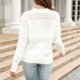 thumbnail image 5 of Suéter a cuadros para mujer suéter informal con cuello redondo suéter extragrande traje de vacaciones holgado, 5 of 9