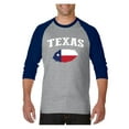 thumbnail image 1 of Mens Raglan Sleeve Baseball T-Shirts - Texas Flag, 1 of 5