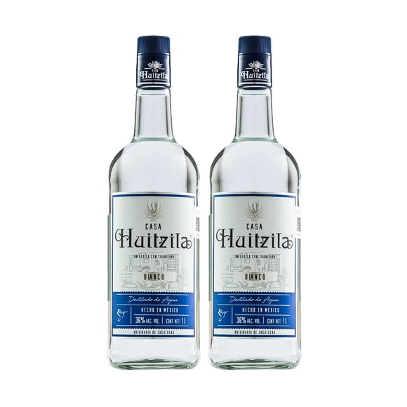 Duo Pack Destilado de Agave Casa Huitzila Blanco 1000 Ml Casa Huitzila Blanco