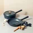 thumbnail image 4 of Thyme & Table 18-Piece Non-stick Diecast Cookware & Silicone Utensil Set, Pots and Pans Set - Atlantic Blue, 4 of 9