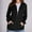 Black, variant on Women's Full-Zip Jacket Fashion Oversized Long Sleeve Ribbed Knit Lightweight Warm Hooded Coat with Pockets Black M